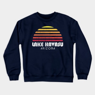 Lake Havasu Retro Vintage Style Distressed Sunset Crewneck Sweatshirt